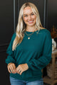 Warm Inspirations Knit Sweater- Teal