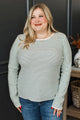 Spending Time Together Striped Sweater- Ivory & Teal