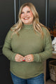 In The City Turtleneck Top- Dark Sage