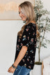 Forever Special Floral Blouse- Black