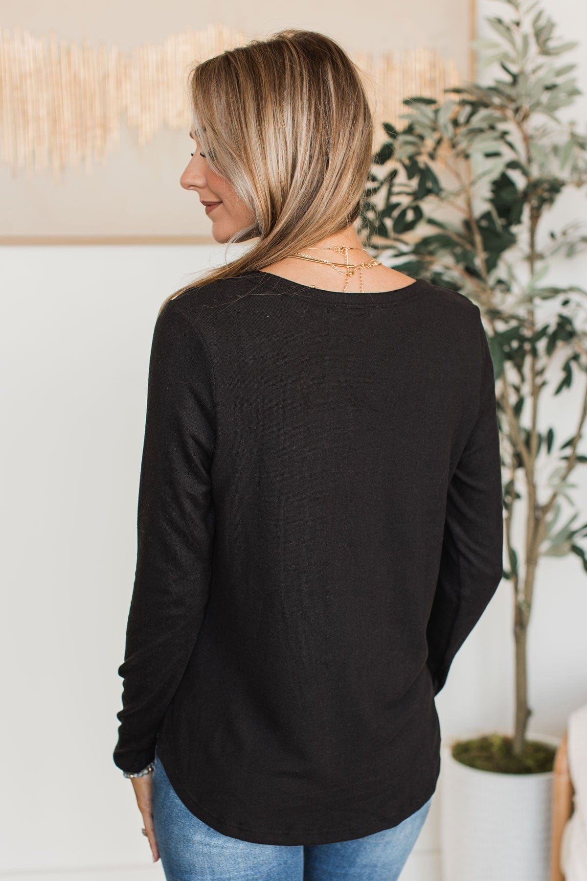 Nights Like These Knit Top- Black
