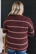 Admire You Striped Knit Sweater- Burgundy