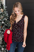 Passionate About You Floral Tank Top- Black & Red