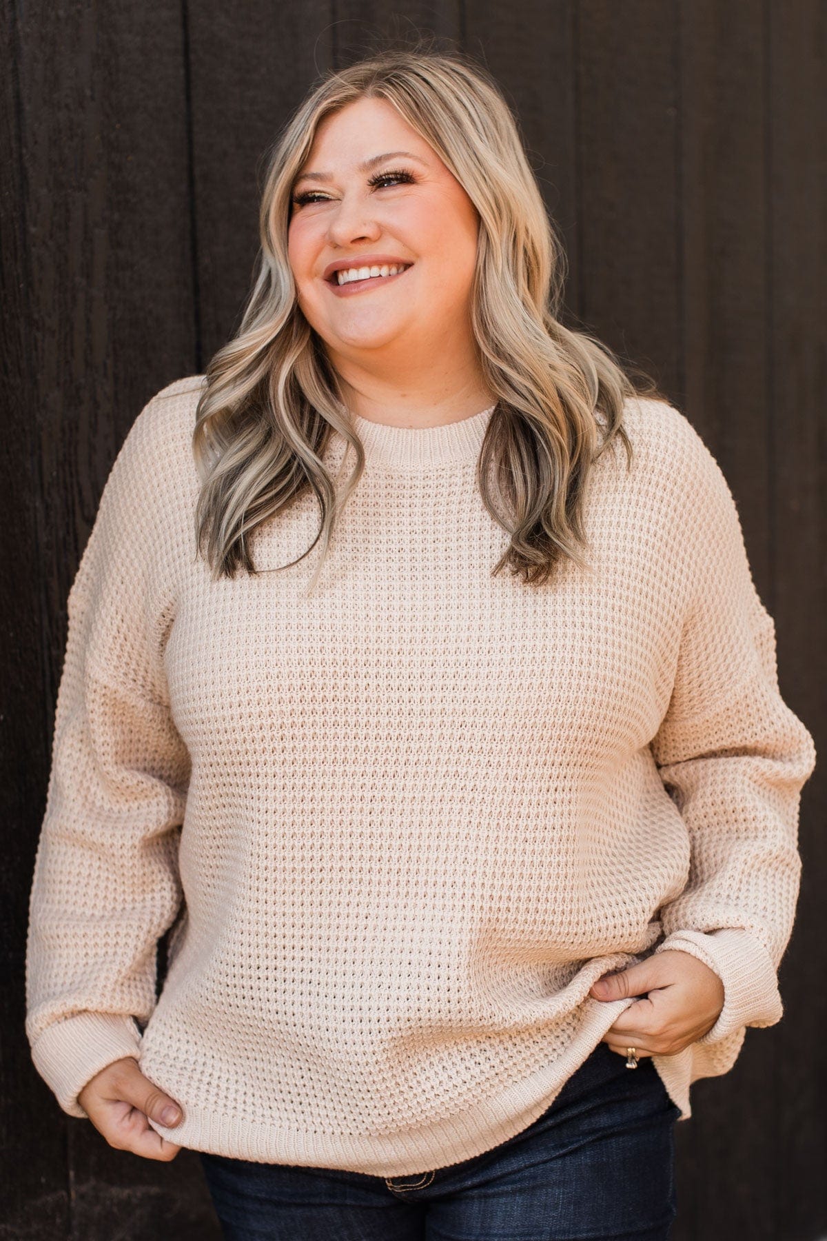 Captivating In Color Knit Sweater- Oatmeal
