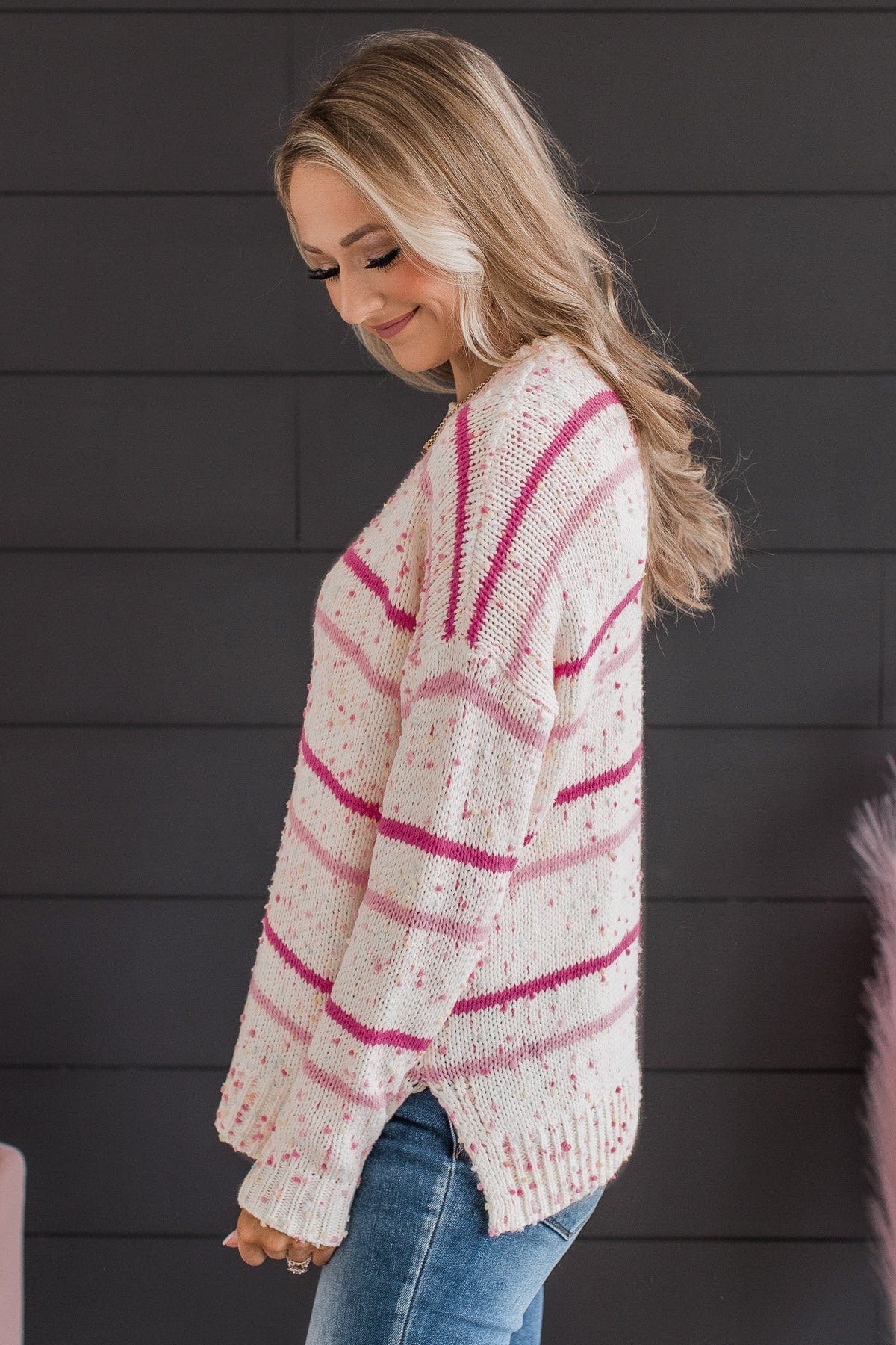 The Pink Confetti Sweater