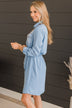 Melts My Heart Chambray Dress- Light Denim