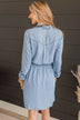 Melts My Heart Chambray Dress- Light Denim