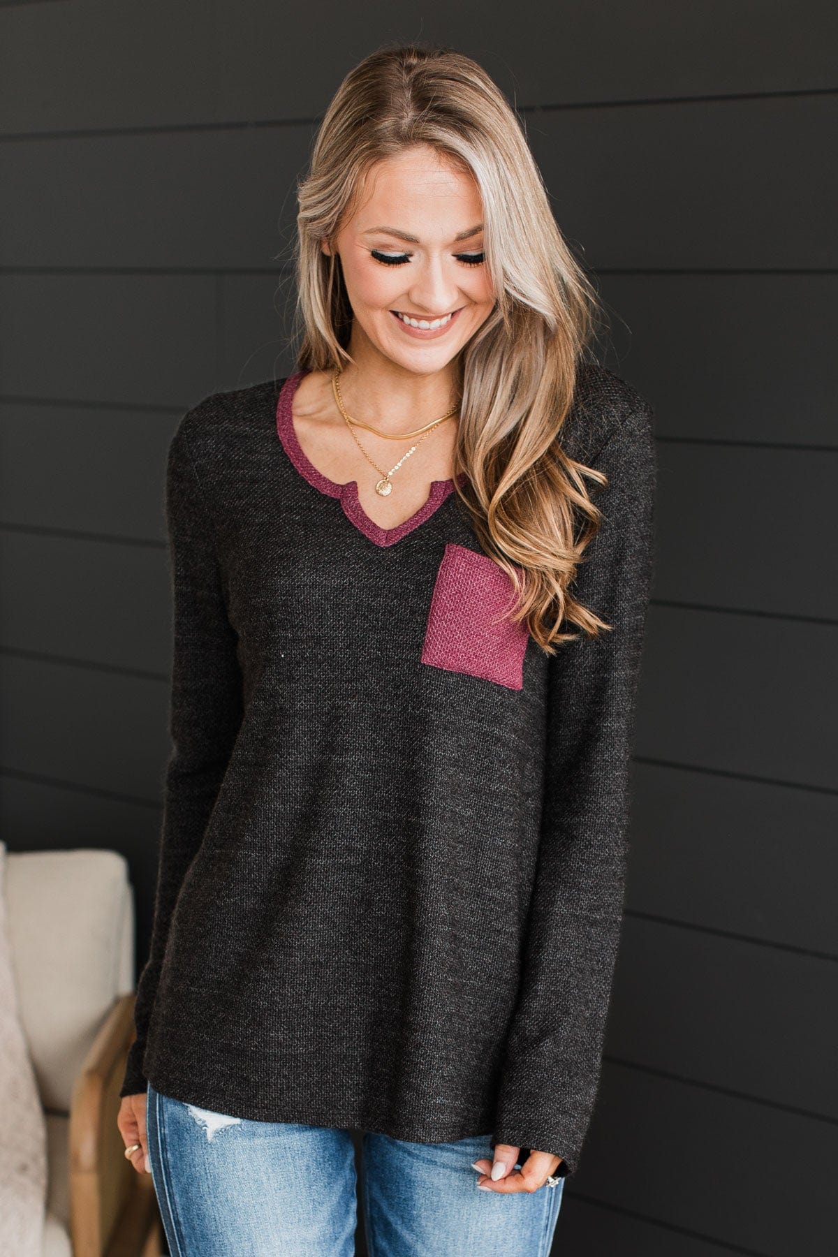 Already Impressed Knit Top- Black
