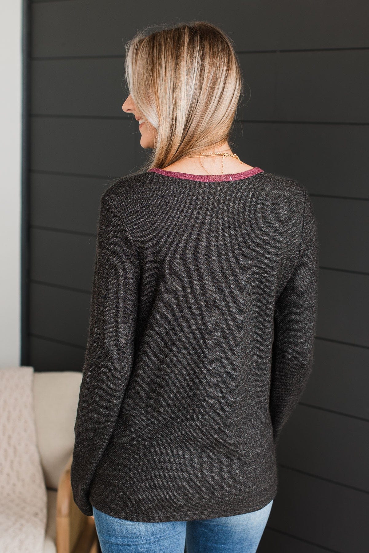 Already Impressed Knit Top- Black