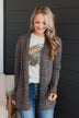 Props To You Sprinkle Knit Cardigan- Dark Brown