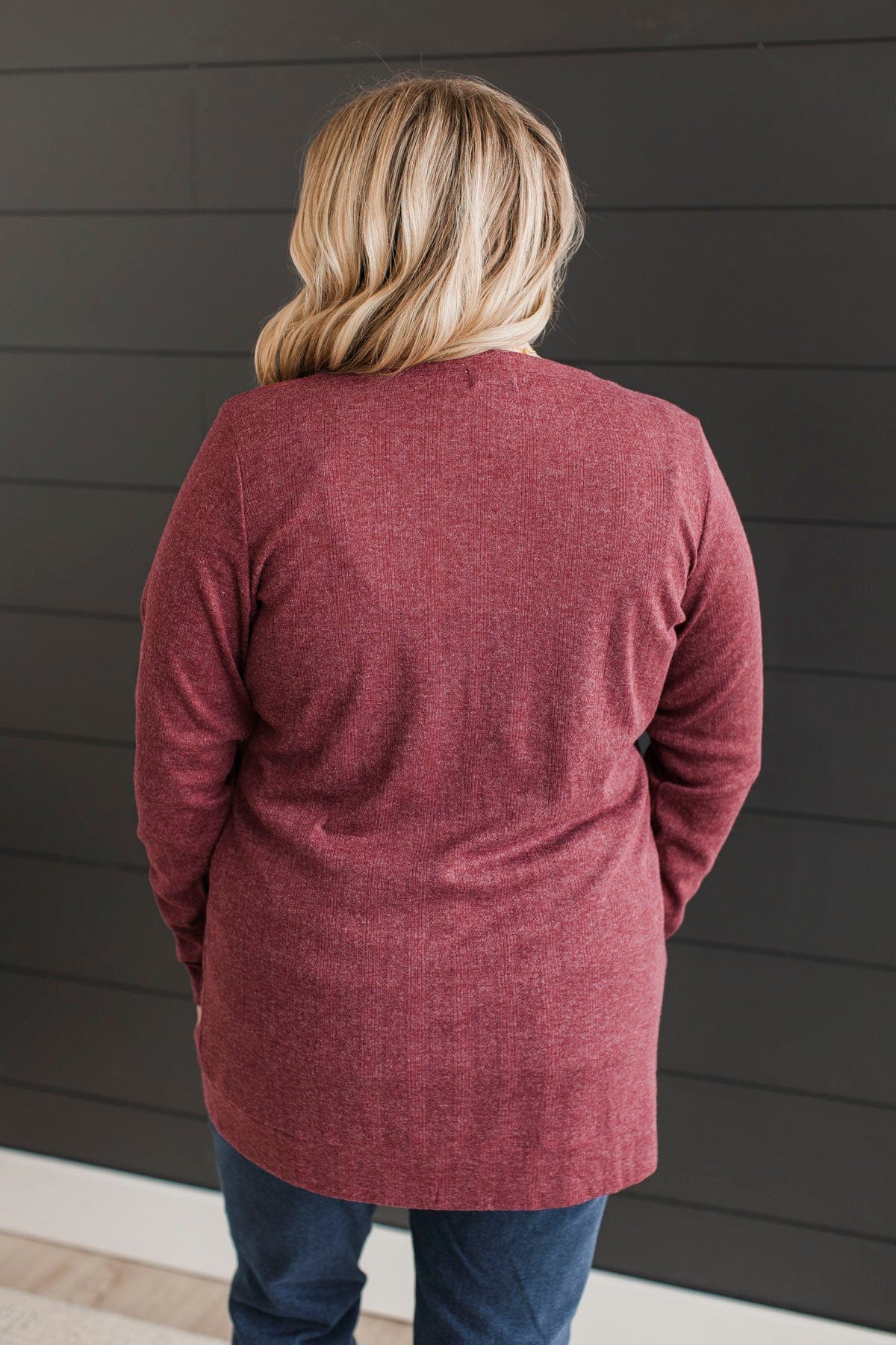 All To Ourselves Knit Cardigan- Dusty Burgundy