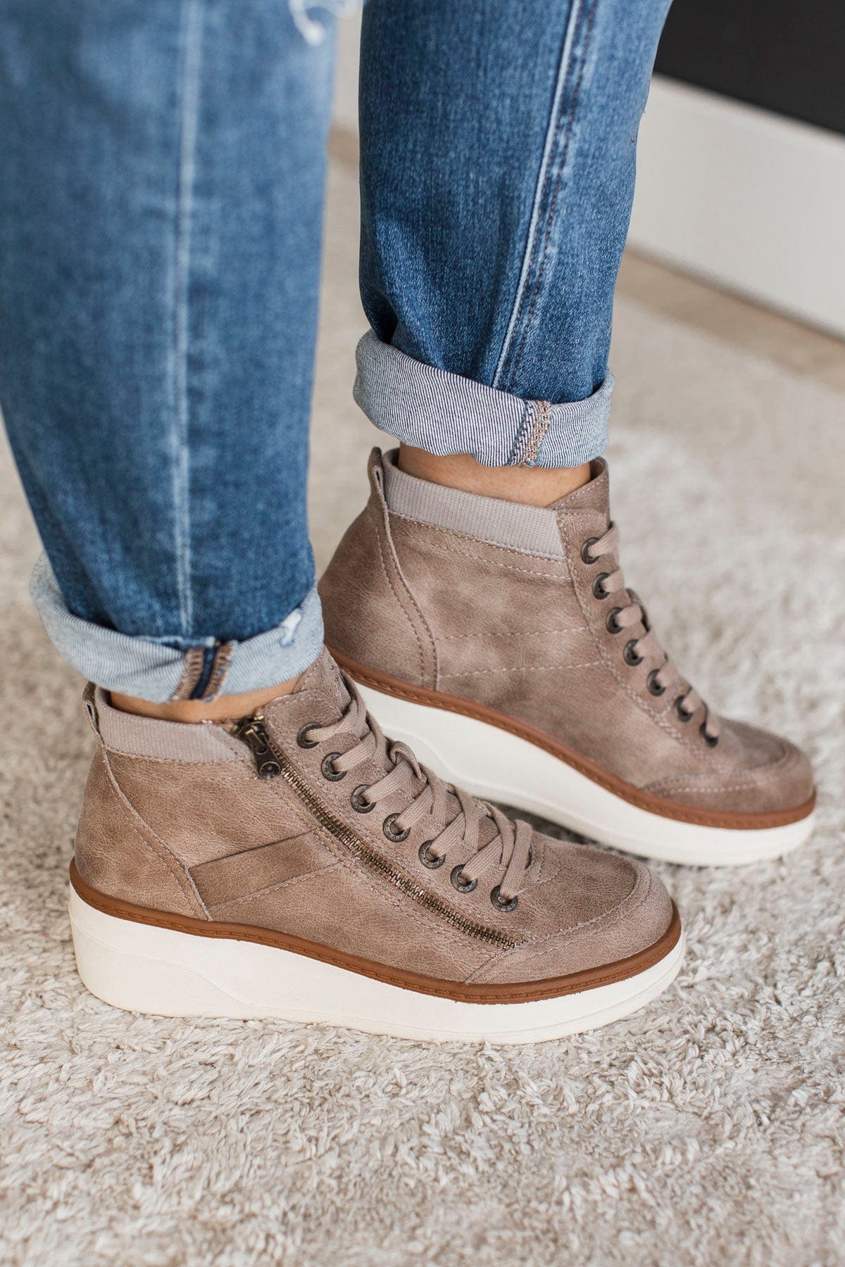 Blowfish Camden Wedge Sneakers- Mushroom - Main Image