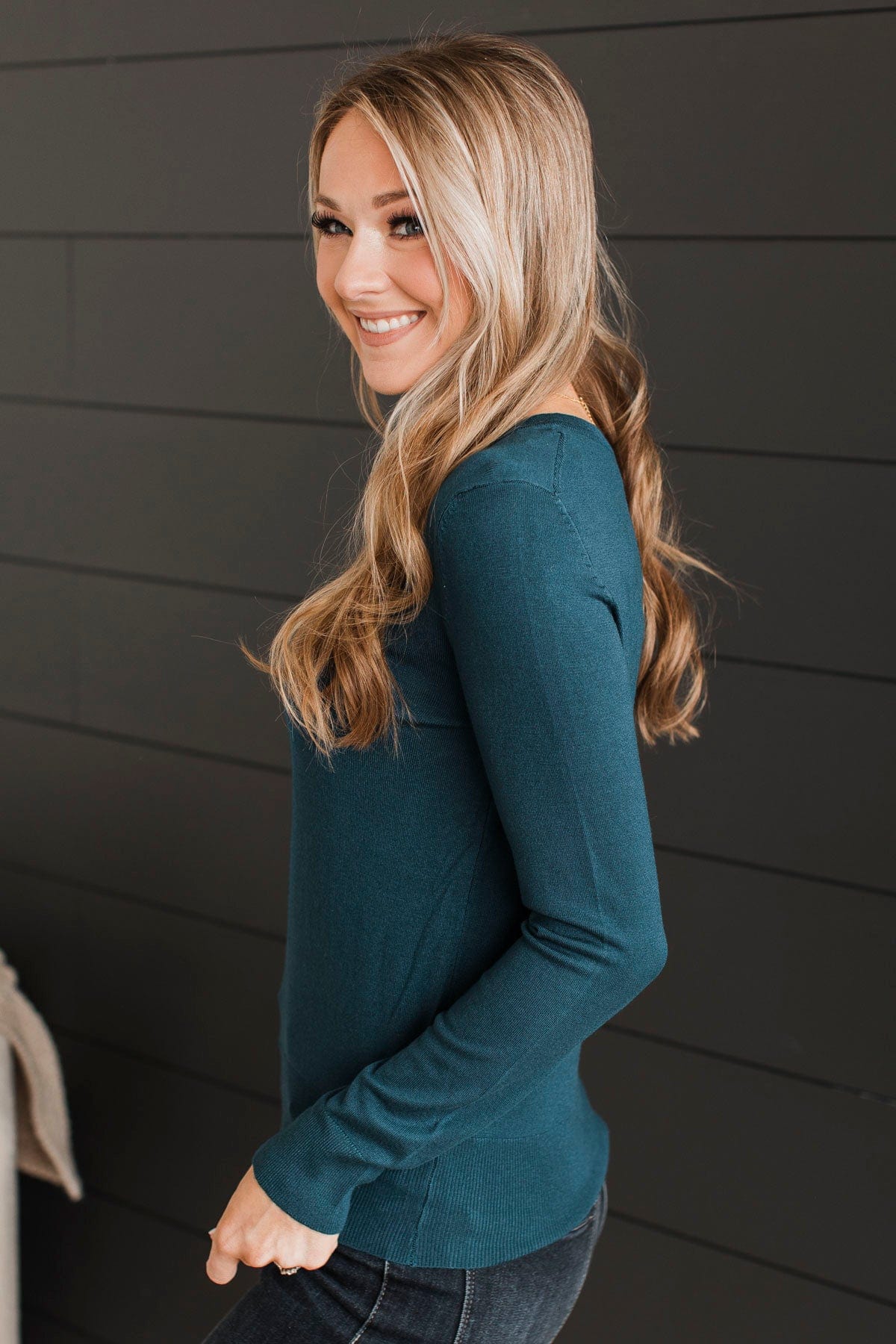 Copy That Knit Sweater- Dark Teal