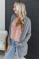 For Your Consideration Knit Cardigan- Grey