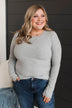 Love You Forever Knit Top- Heather Grey