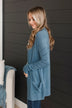 Comfortable With Myself Knit Cardigan- Slate Blue