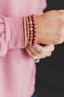 Left To Fate Stackable Bracelet Set- Rose Pink
