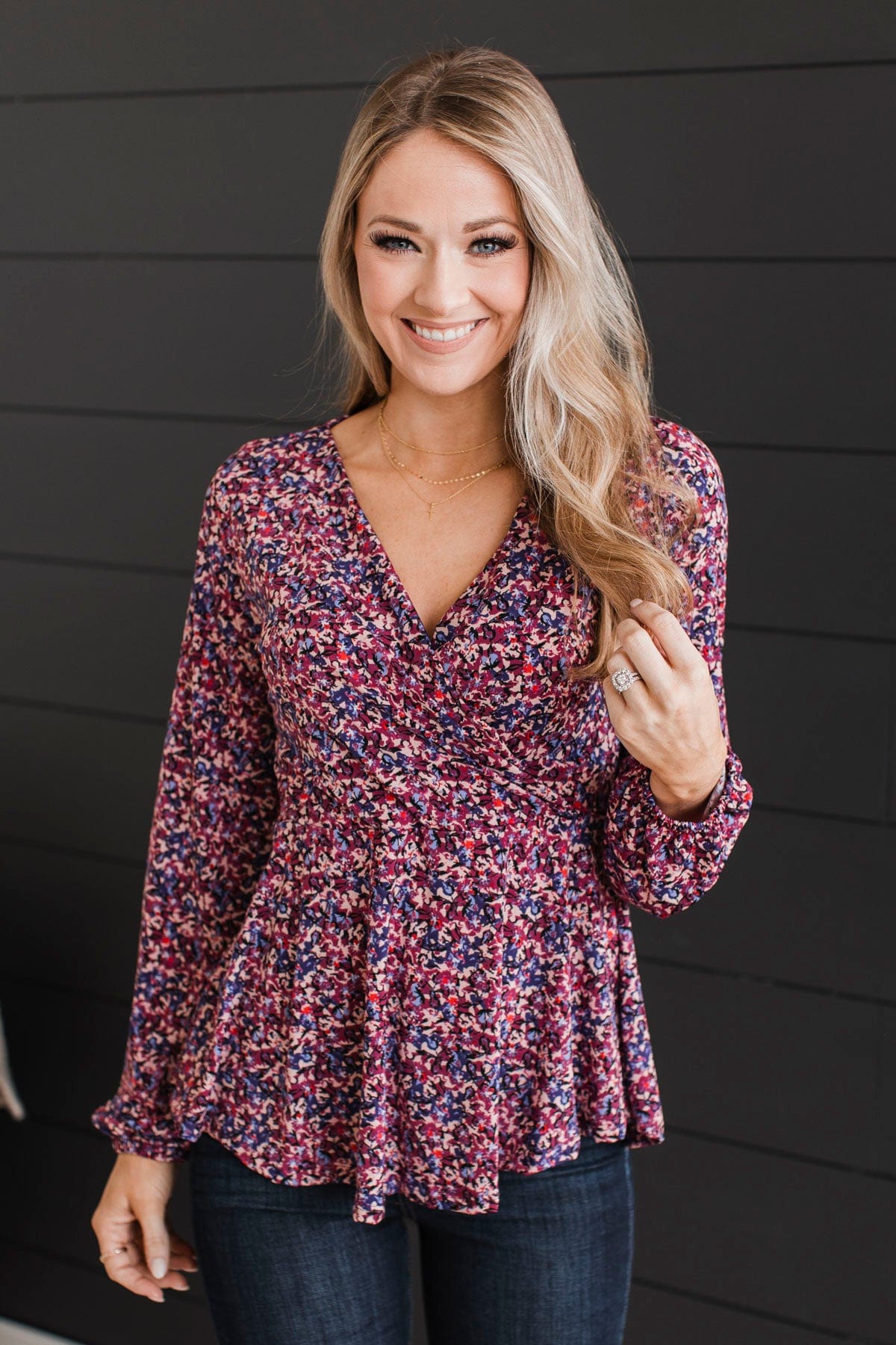 Finders Keepers Floral Top Purple The Pulse Boutique