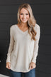 Know The Ropes V-Neck Top- Cream