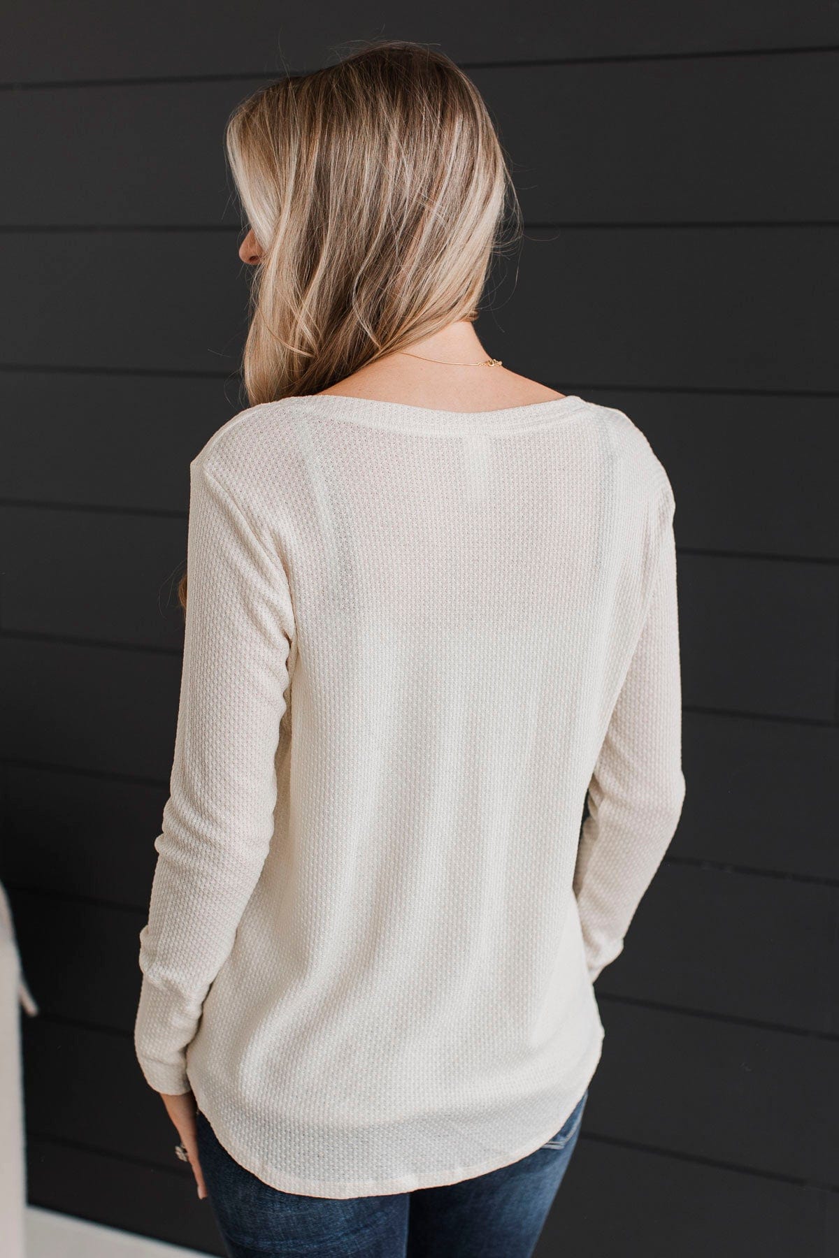 Know The Ropes V-Neck Top- Cream