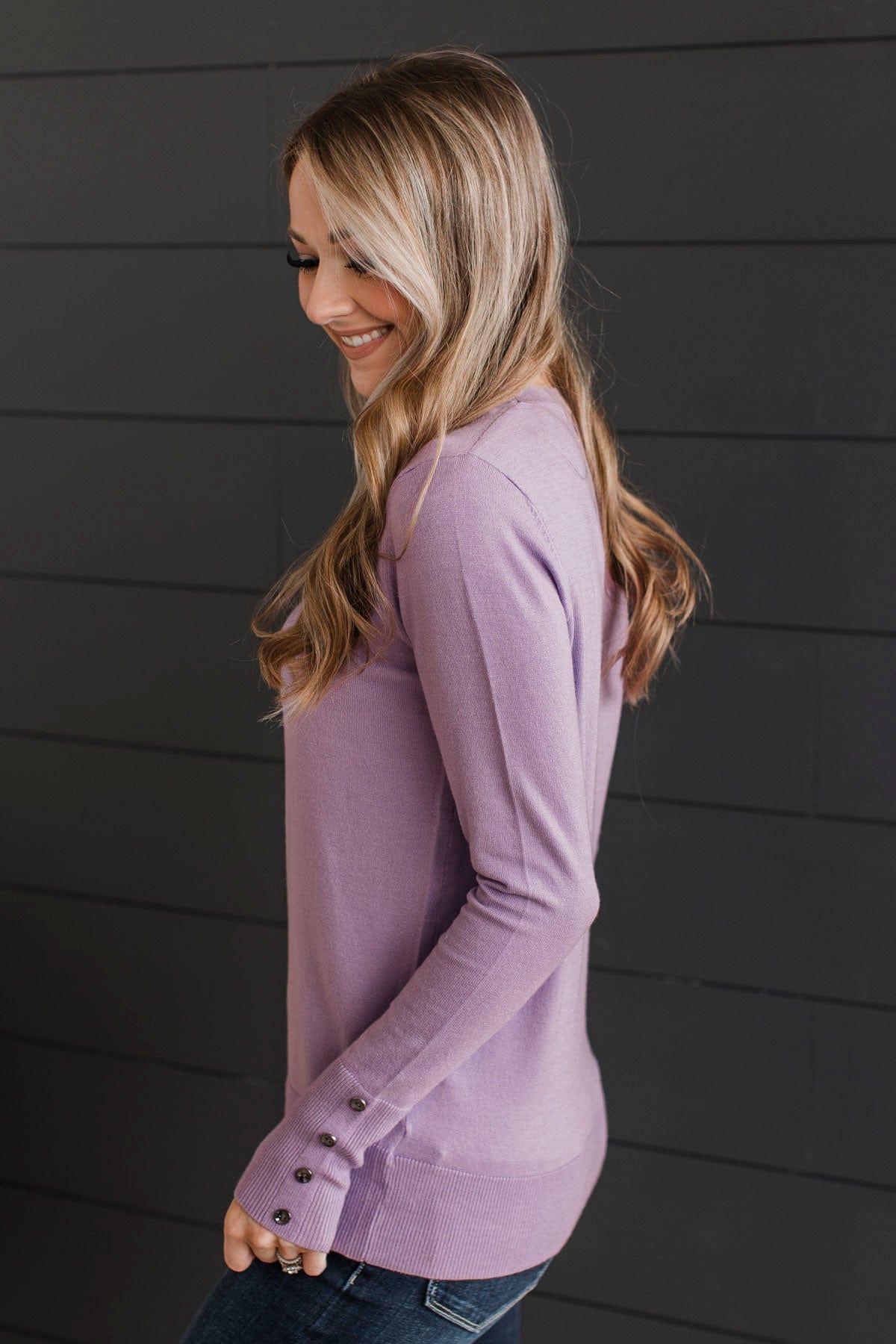 Second Glance Knit Sweater- Lavender