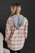 New Ambitions Plaid Button Top- Taupe & Lavender