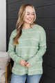 Looking Marvelous Striped Sweater- Mint