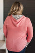 All Smiles Lightweight Knit Hoodie- Pink