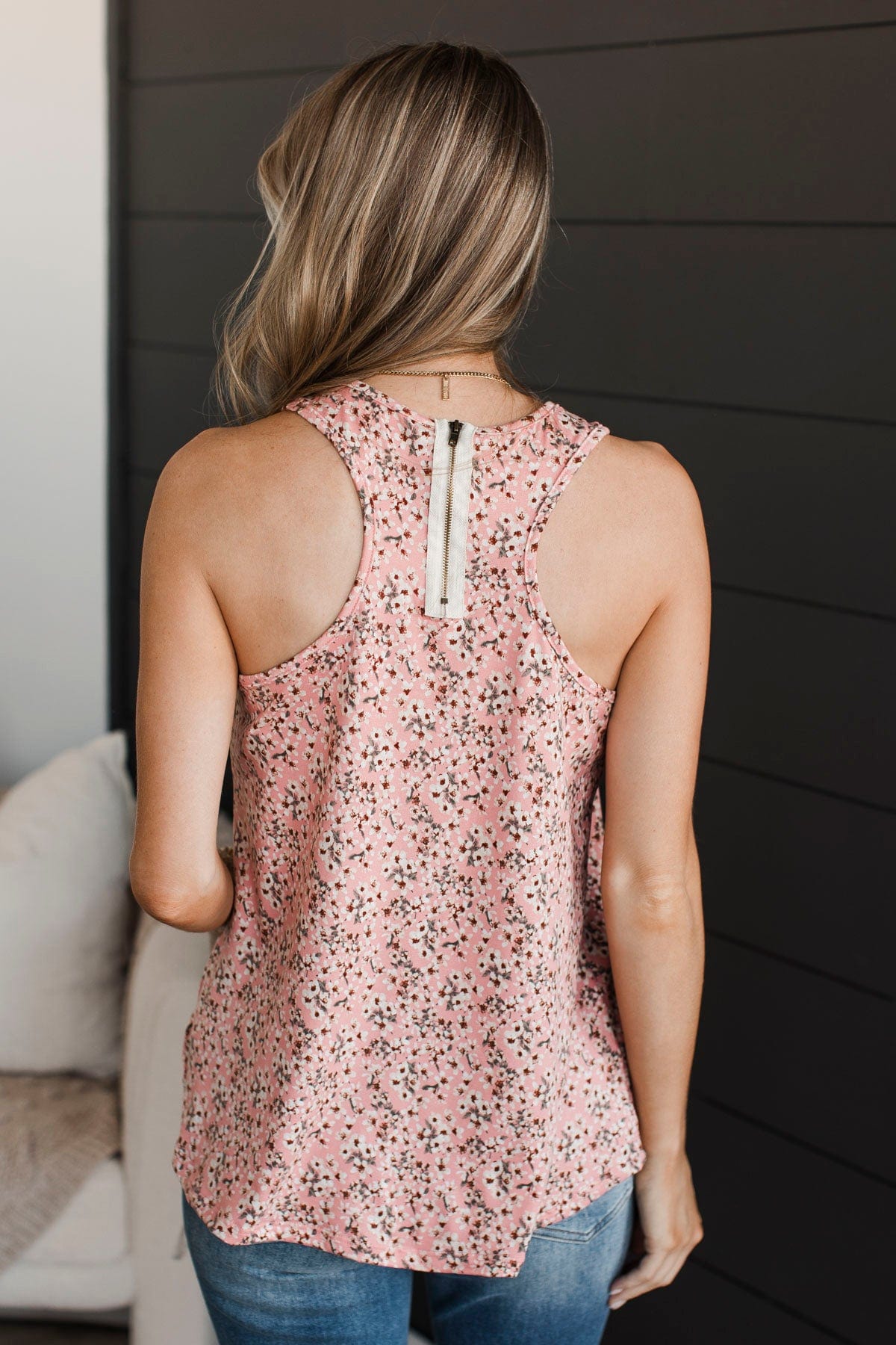 Filled With Joy Floral Tank Top- Pink