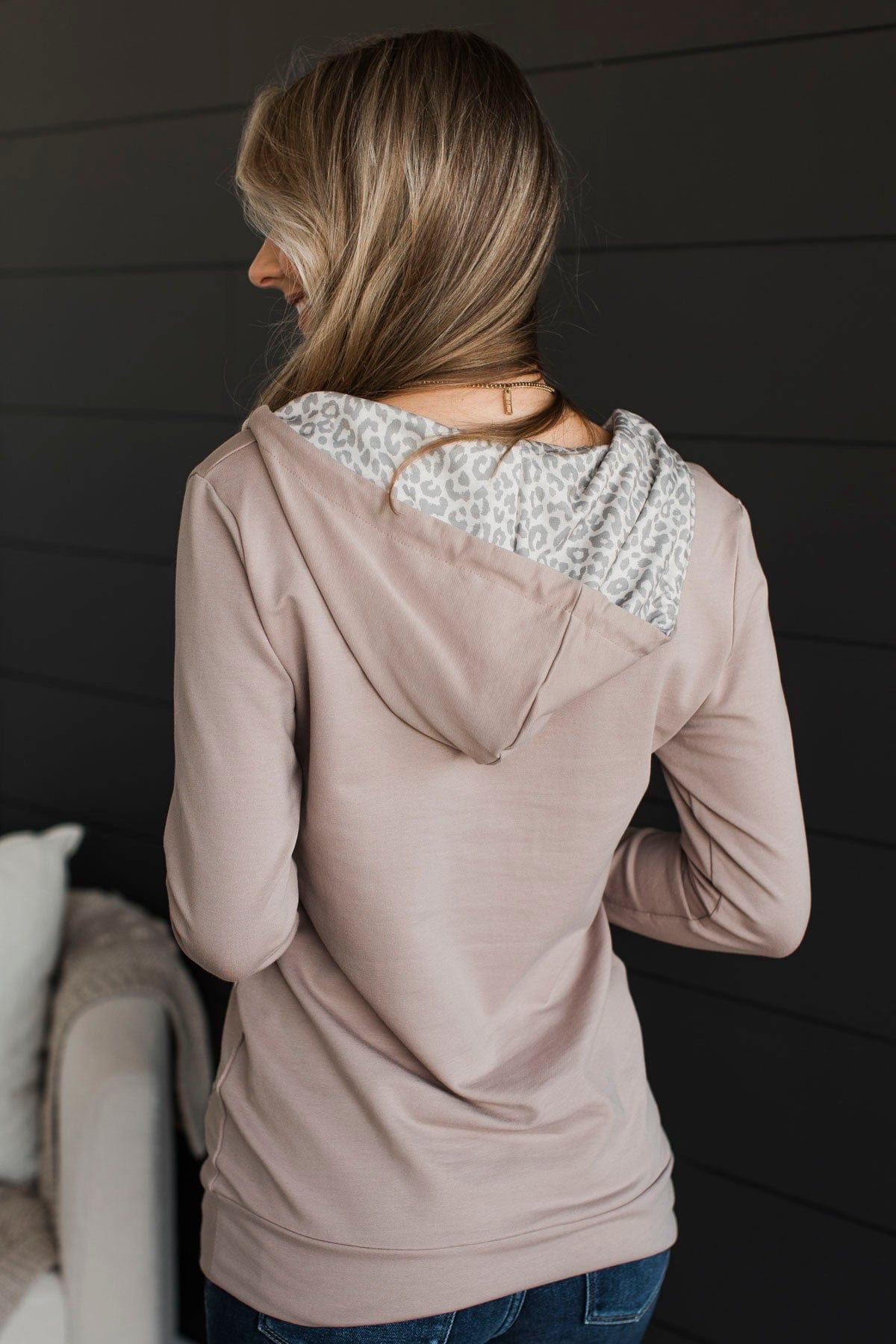 Easy To Love Quarter Zip Hoodie- Taupe Leopard – The Pulse Boutique