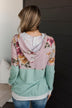 Let Love Grow Hooded Top- Dusty Mauve & Mint