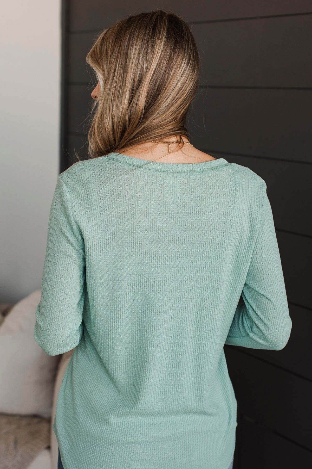 Know The Ropes V-Neck Top- Mint