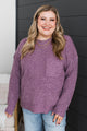 Two Places At Once Knit Sweater- Purple
