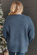 Best For You Thick Knit Cardigan- Midnight Blue