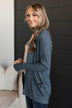 Walking On Clouds Knit Cardigan- Navy