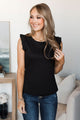 Late Night Romance Knit Top- Black