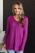 Get Your Way V-Neck Sweater- Orchid