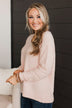 First To Know V-Neck Sweater- Blush