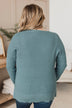 Time To Thrive Knit Sweater- Dusty Blue