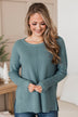 Time To Thrive Knit Sweater- Dusty Blue