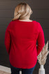 Butter Me Up Knit Sweater- Red