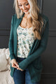 Comfortable With Myself Knit Cardigan- Emerald Green