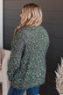 Right On Track Open Front Cardigan- Forest Green