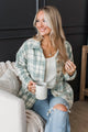 Campfire Nights Plaid Jacket- Mint