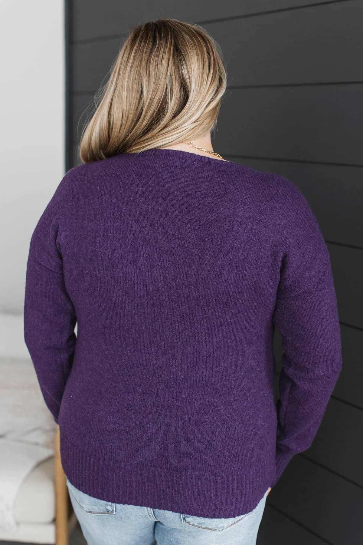 Gorgeous As Always Knit Sweater- Dark Purple