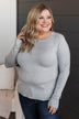 Whatever You Want Knit Sweater- Grey