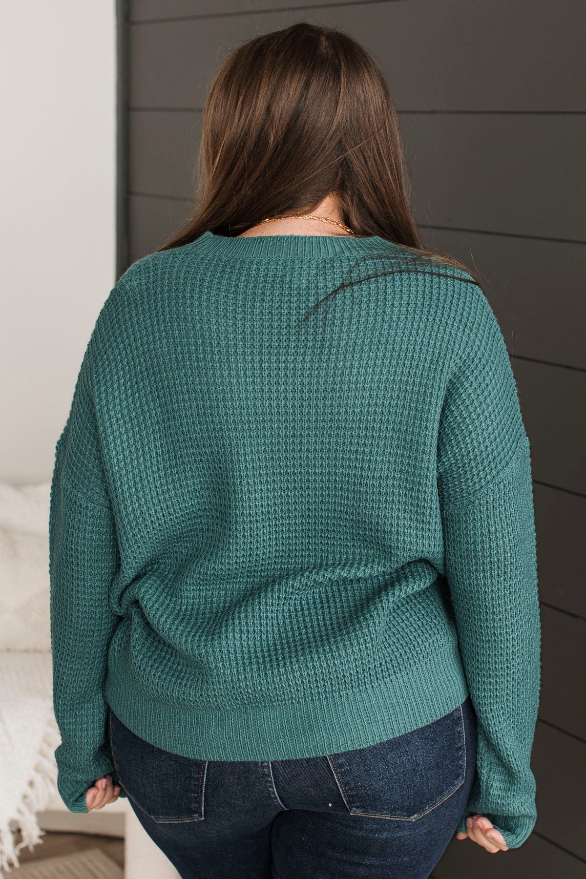 Captivating In Color Knit Sweater- Dusty Teal