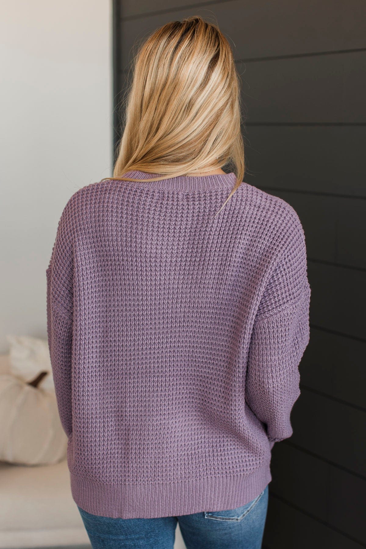 Captivating In Color Knit Sweater Dusty Lavender