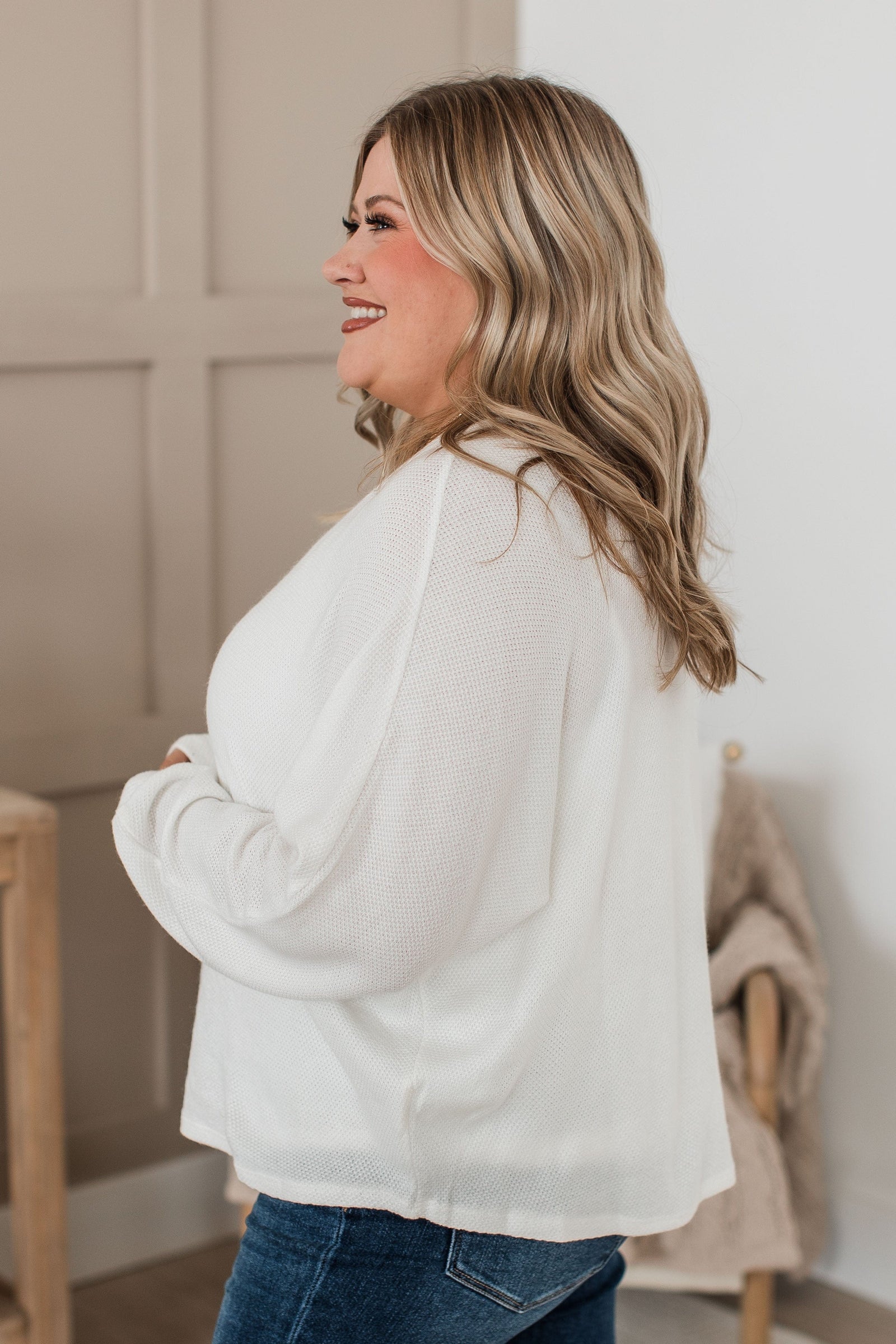 Want To Be Adored Knit Top- Ivory
