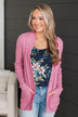Walking On Clouds Knit Cardigan- Orchid